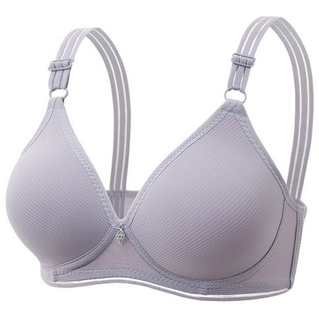 

hoksml Plus Size Bras for Women Woman s Fashion Plus Size Wire Free Comfortable Push Up Hollow Out Bra Underwear