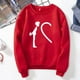 thumbnail image 1 of Puntoco Pareja Estampado Plus Terciopelo Manga Larga Cuello Redondo Jersey Sudadera top (Unisex) Puntoco Puntoco-3346, 1 of 3