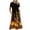 Black, variant on Women's Knit Dress, Short Sleeve U-Neck Casual Dress with Lace Trim, Polyester Machine Washable Dress for Daily Wear