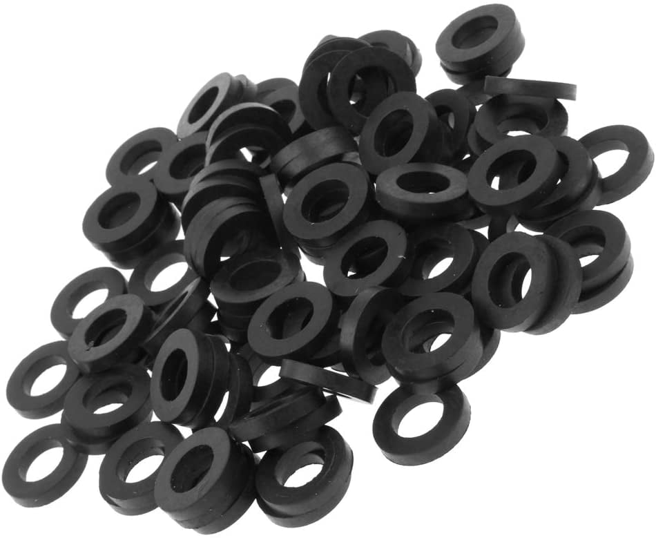 100 x 1/2" Rubber Silicon Flat Gasket O Ring Seal for Hose Pipes Bellow Tube 