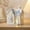 A, variant on Christmas Village Small Houses with LED Lighted, Miniature White Houses Statue Decorations for Holiday Party,Forest House