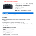 thumbnail image 2 of Tailgate Handle - Compatible with 2016 - 2018 Chevrolet Silverado 1500 - Dorman, 2 of 2