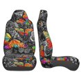 thumbnail image 2 of LAKIMCT Grey Butterflies Car Seat Covers Vehicle Front Seat Covers Universal Fit Seat Protector, 2 of 9