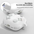 thumbnail image 4 of Soft Silicone Earphone Case 3D Gamepad Cover with Keychain for Apple Airpods 4,White, 4 of 7