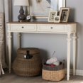 thumbnail image 2 of Baxton Studio Marquetterie French Provincial Weathered Oak and Whitewash Console Table PRL15VM(AR)/M, 2 of 8