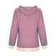 thumbnail image 3 of Chaquetas y abrigos casuales con capucha y manga larga para mujer Chaqueta casual con capucha y cremallera de manga larga con estampado a rayas para mujer Top de poliéster para mujer, 3 of 4
