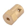 thumbnail image 1 of 4pcs Connecteur de Moteur d'Accouplement Hélicoïdal à Arbre Étendu en Laiton 5mm, 1 of 8