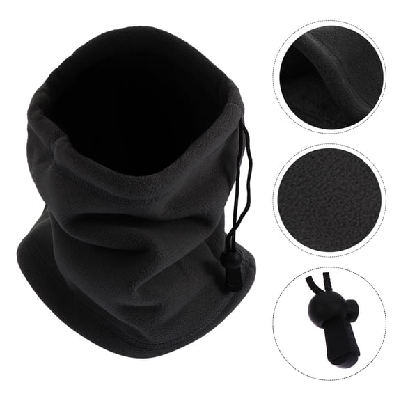 Luxshiny Black Neck Warmer Hood 1Pc for Outdoor Cold Weather and Wind Resistance