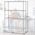 thumbnail image 7 of Dkelincs 4 Tier Metal Shelf Unit Adjustable Wire Shelf Total Weight Capacity 1000 lbs Organize Shelf for Bathroom, Kitchen, Office, Chrome, 7 of 7