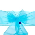 thumbnail image 2 of mds Pack of 100 Organza Chair Sash Bow Sashes for Wedding Decoration -Terquoise, 2 of 7