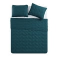 thumbnail image 3 of VCNY Home Lucy 3-Piece Teal Diamond Pinsonic Quilt Set, King, Adult, Unisex, 3 of 5