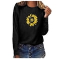 thumbnail image 1 of Pompotops T-shirt Décontracté Imprimé pour Femmes Col Rond Manches Longues Blouse, 1 of 5