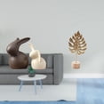 thumbnail image 2 of Escultura De Hoja De Conejo De Cerámica, Figura De Porcelana, Adorno Abstracto Creativo Nórdico, Mesa De Gabinete De Jardín De Pascua, Decoración Del Hogar, 2 of 8