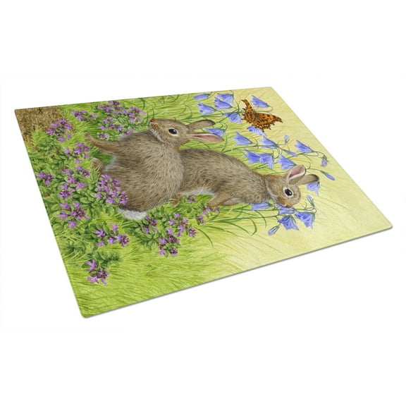 Carolines Treasures ASA2152LCB Rabbits Glass Cutting Board Large , 12H x 16W, multicolor
