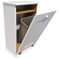 thumbnail image 2 of Contemporary Home Living 35.75" White Large Tilt Out Solid-Finished Trash Bin, 2 of 3