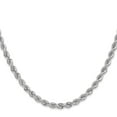 thumbnail image 4 of 14K White Gold Rope Chain Bracelet Jewelry 8", 4 of 6