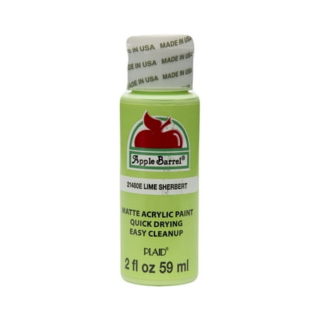 lime paint sherbert barrel matte acrylic oz finish apple craft fl