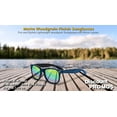 thumbnail image 4 of 10 Matte Woodgrain Finish Sunglasses Pack - Reflector Lenses, UV 400 - Blue, 4 of 8