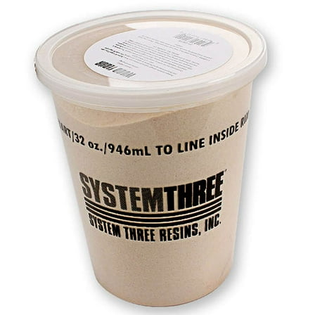 System Three 3110S16 Brown Wood Flour, 1 Quart Tub