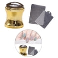 thumbnail image 4 of Juego de plantillas de silicona para decoración de uñas, raspador y estampador, reutilizables, para mujer. dorado, 4 of 8