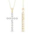 thumbnail image 3 of Rosec Jewels Lab Grown Diamond Cross Necklace with Chain (EF-VS Grade) - Real Cross Faith Necklace - Ready to Gift for Christmas, 14K Yellow Gold, 3 of 6