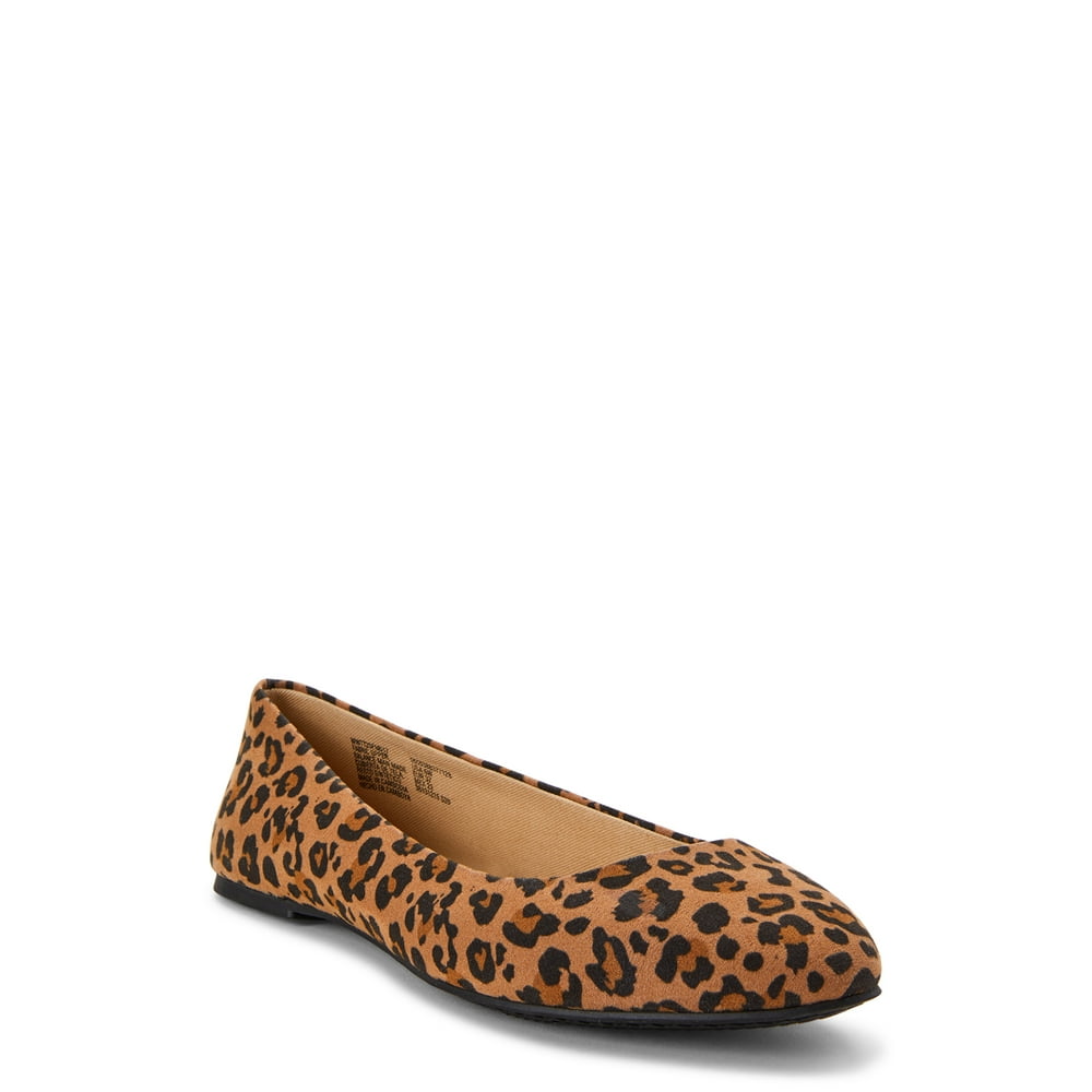 time and tru black ballet flats