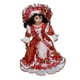 thumbnail image 5 of Muñeca de cerámica miniatura figuras de porcelana hermosa con sombrero casa de muñecas dama con Rojo, 5 of 9