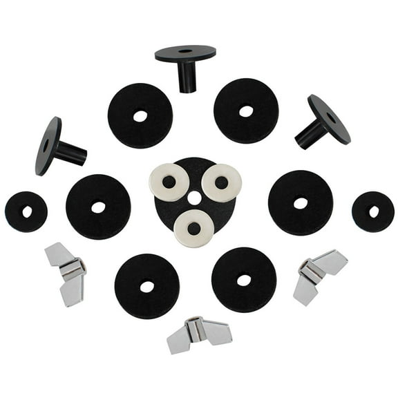 WEUVEB 18Pcs Drum Parts Cymbal Replacement Accessories with Felts Washers and Sleeves
