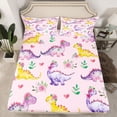 thumbnail image 2 of Castle Fairy Kawaii Animal Dino Queen Sheet Sets,Woodland Wildlife Bed Set, 2 of 7