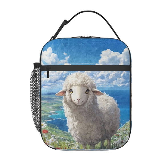 Cute Sheep Lunch Bag Portable Thermal Lunch Box for Men and Women