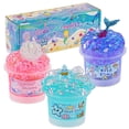 thumbnail image 1 of Slime Kit Okaybee Ocean - Cuenta con diseño de sirena (3 unidades, 100 ml), color rosa y azul, 1 of 8