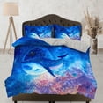 thumbnail image 1 of delfín ropa de cama funda nórdica, decoración rubor océano nariz de botella delfín juego de cama, 1 of 4