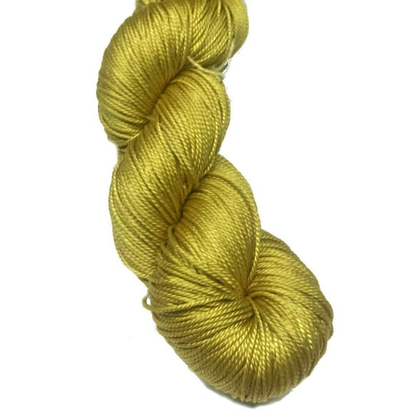 Knitsilk 3 Ply 100% Mulberry Silk Yarn Solid Colors, 50 Grams, 260 Yards, Great for Knitting, Crochet, Weaving, Tapestry (Super Gold)(Pack of 1)