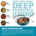 thumbnail image 4 of Gotham Steel 5.5 Qt Jumbo Cooker with Lid – Ocean Blue Nonstick Aluminum Deep Sauté Pan, Skillet & Frying Pan, 4 of 6