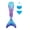 Blue, variant on Girls Mermaid Bathing Suit 3PCS Cute Ruffle Tankini Swimsuits with Underwear Fish Tail Kids Beach Swimwear 3-11Y