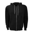 thumbnail image 1 of Canvas - Sudadera con cremallera y capucha Felpa Polialgodón Unisex adulto (Negro), 1 of 2