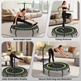 thumbnail image 4 of WOWLAND 50'' Rebounder Trampoline for Adults, 330LBS Foldable Exercise Fitness Trampoline with Handlebar and Bungees, Adult Rebounder for Indoor Workout, Noise-free, 4 of 7
