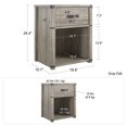 thumbnail image 4 of Little Seeds Nova 1 Drawer Storage Nightstand – Grey Oak, 4 of 8