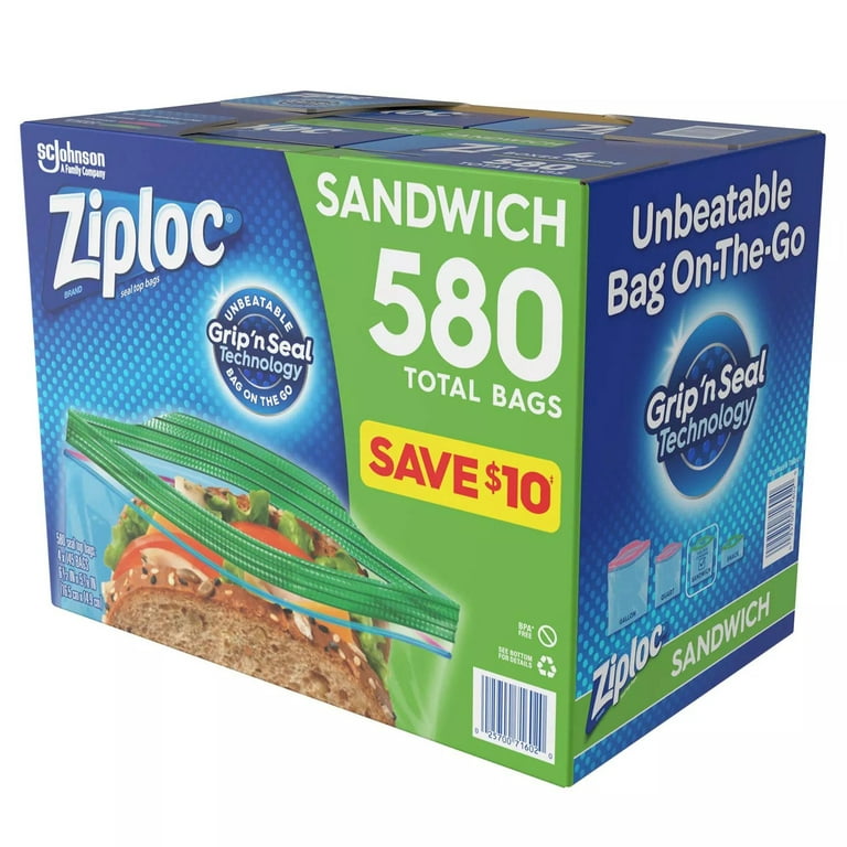 Ziploc Snack Bag and Sandwich Bag Mixed Pack, 495 pk. - Clear 