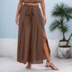 thumbnail image 1 of WILLBEST Pantalones Casuales de Mujer, Pierna Ancha, Estilo Palazzo, Suaves, Transpirables, Elásticos, Cintura Elástica, Cómodos, Fluidos, Elegantes, Para Uso Diario En Primavera, Verano y Otoño., 1 of 3