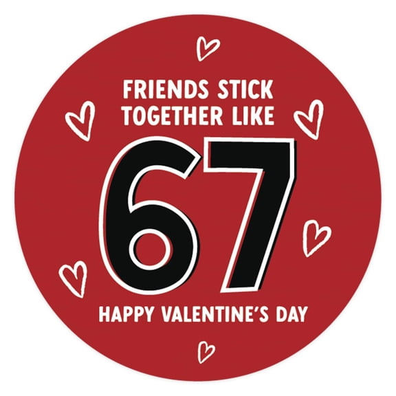 Koyal Wholesale 40pk 67 Valentine 2in Stickers Friends Stick Together Like 67