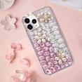 thumbnail image 3 of for iPhone 11 Pro Bling Diamond Case for Women Cute 3D Flower Rhinestone Crystal Shiny Sparkle Handmade Gemstone Protective Cover Luxury Fashion Glitter Case for iPhone 11 Pro 5.8 inch Pink, 3 of 6