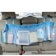 thumbnail image 2 of WHAMVOX Multi-function SUV Car Auto Interior Backseat Trunk Cargo Tidy Net Removable Hanging Organizer Storage Large Capacity Foldable Mesh Pockets Vehicle Back Seat Organizers Bag (Blue), 2 of 6