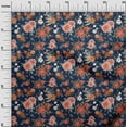 thumbnail image 3 of oneOone Velvet Navy Blue Fabric Florals Craft Projects Decor Fabric Printed By The Yard 58 Inch Wide, 3 of 4