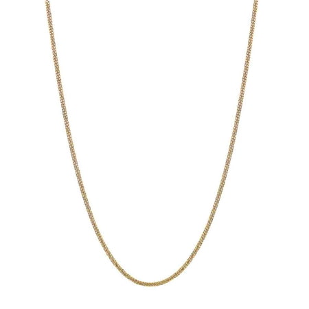 10k Solid Yellow or White Gold Round Wheat Chain Necklace 1 Mm