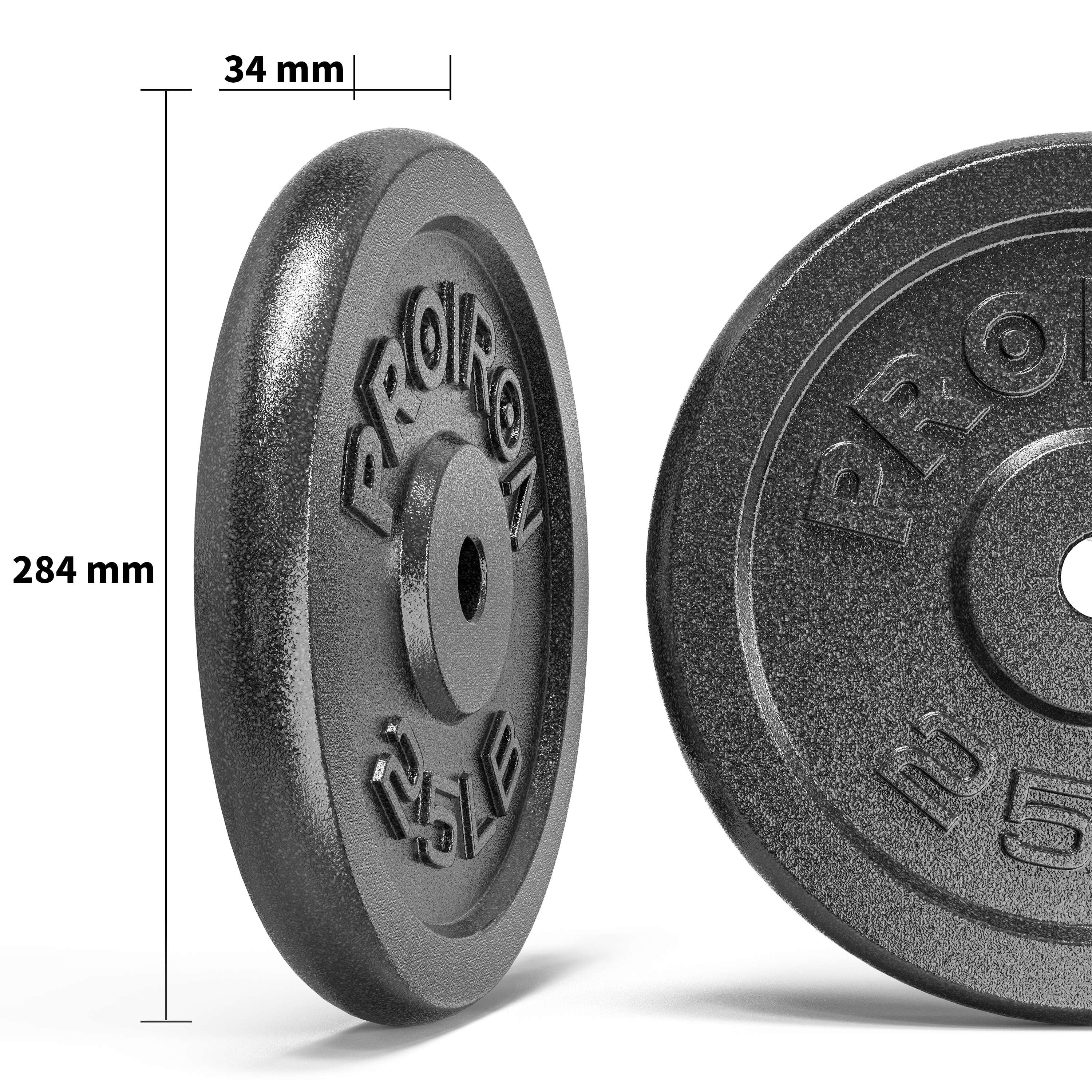 PROIRON Cast Iron Standard Plate 25Lb, Single