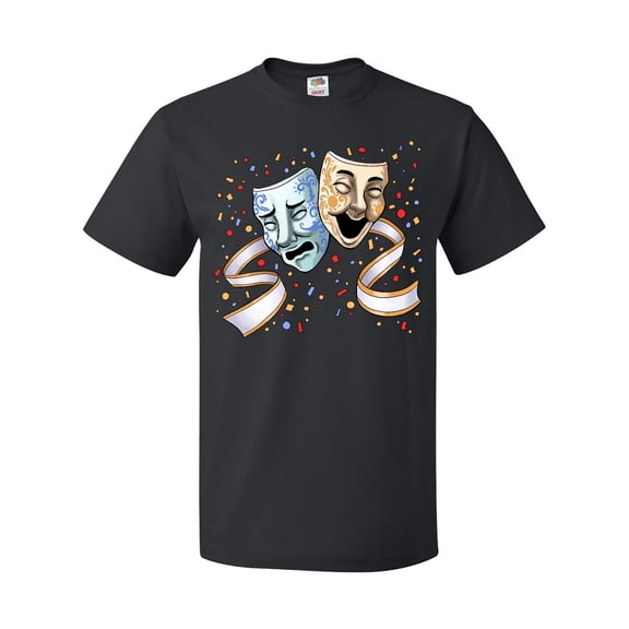 Inktastic Tragedy and Comedy Stage Masks T-Shirt