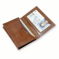 thumbnail image 2 of Cognac Brown Leather Smart Card Case Wallet, 2 of 6