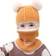 thumbnail image 1 of Minnieouse Gorro bonito tejido para bebé, gorro elegante y cómodo con pompón, gorros de invierno para niños, suaves Sombreros Amarillo, 1 of 6
