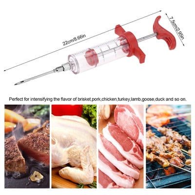 LYUMO Meat Marinade Injector Turkey Chicken Flavour Sauce Cooking Syringe Needle BBQ ,Meat Tenderizer, Steaks Syringe